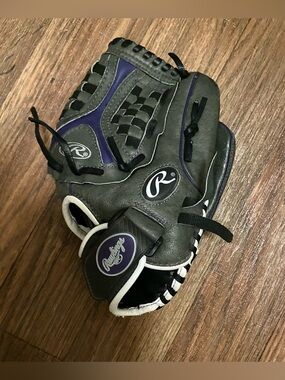 Rawlings Boys LH Left Handed Baseball Glove 12.5” ST1250FPUR Gray & Purple LHT